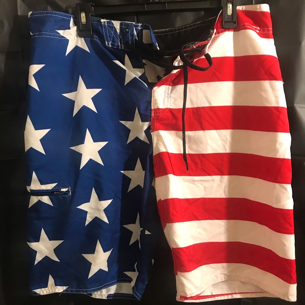 Hang Ten: American Flag Swim Shorts